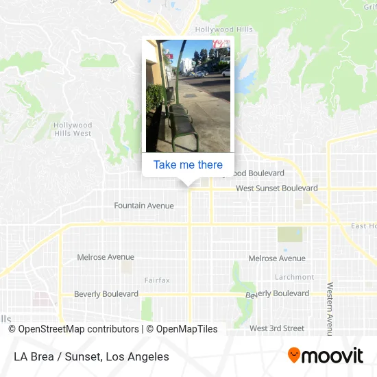 LA Brea / Sunset map