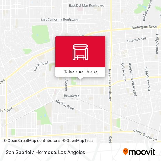 San Gabriel / Hermosa map