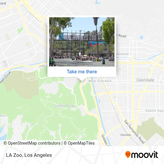 LA Zoo map
