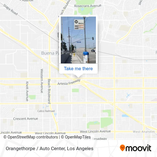 Orangethorpe / Auto Center map