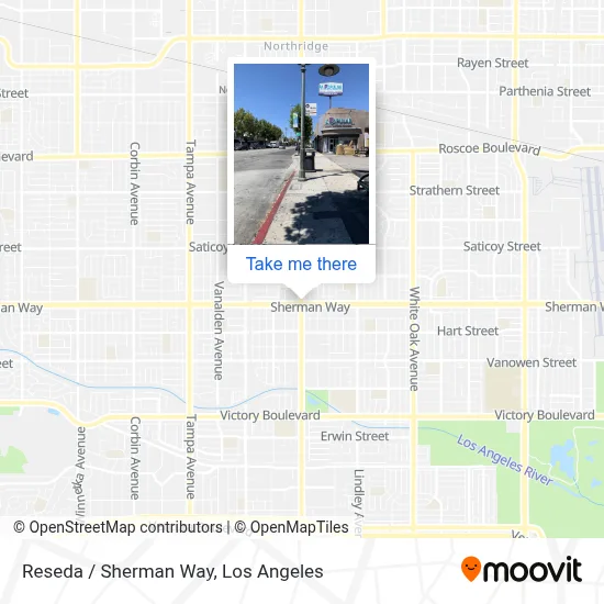 Reseda / Sherman Way map