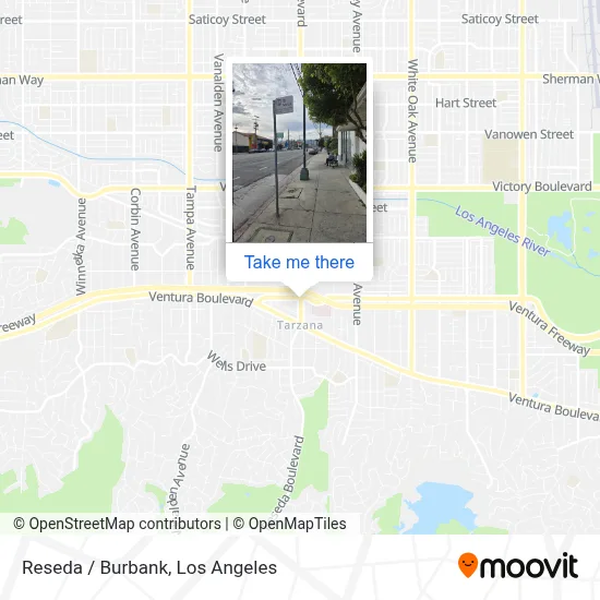 Reseda / Burbank map