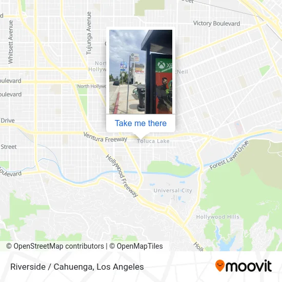 Riverside / Cahuenga map