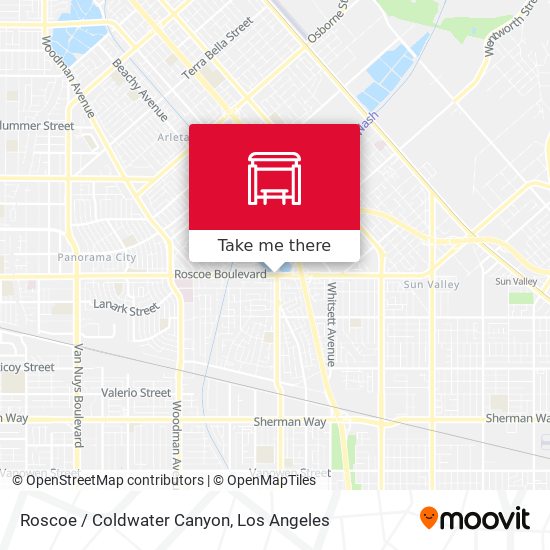 Roscoe / Coldwater Canyon map