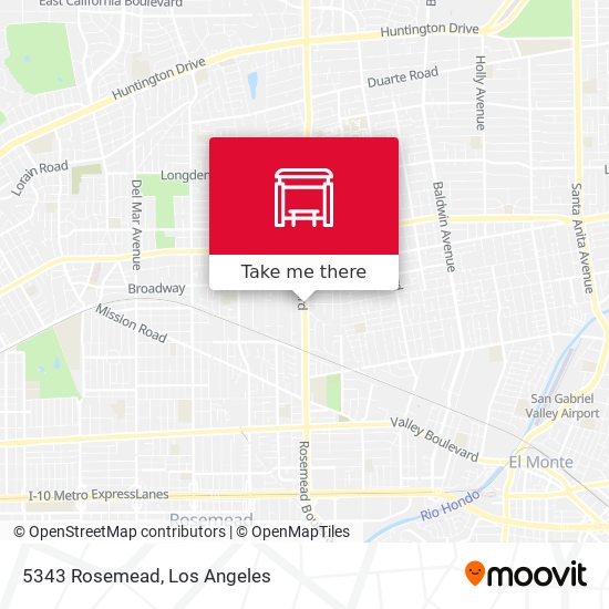 5343 Rosemead map