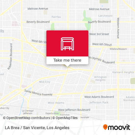 LA Brea / San Vicente map