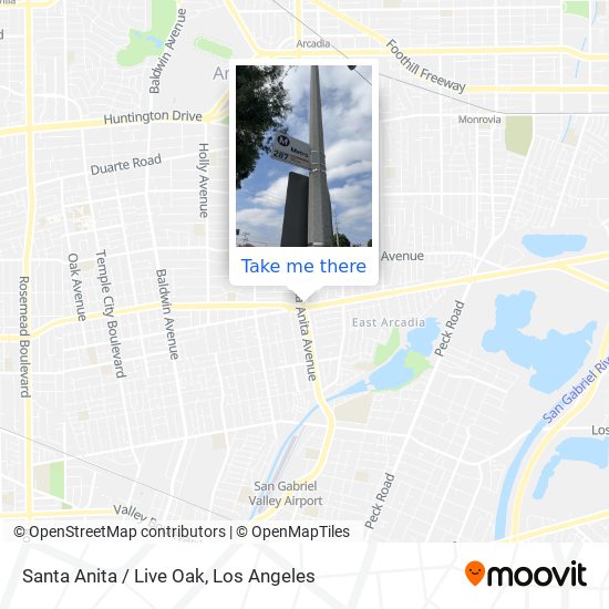 Santa Anita / Live Oak map