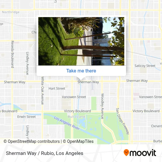 Sherman Way / Rubio map