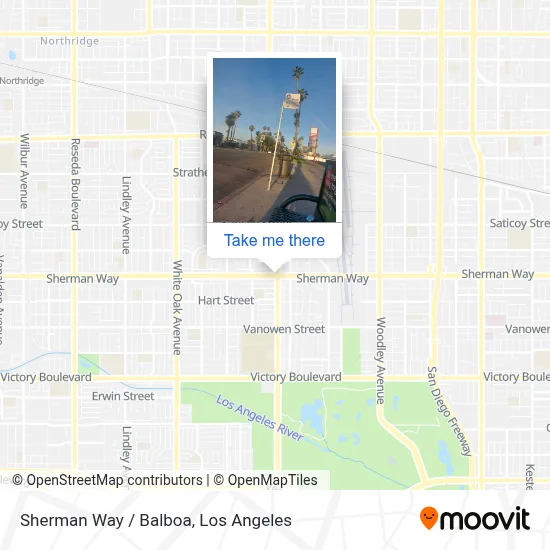 Sherman Way / Balboa map