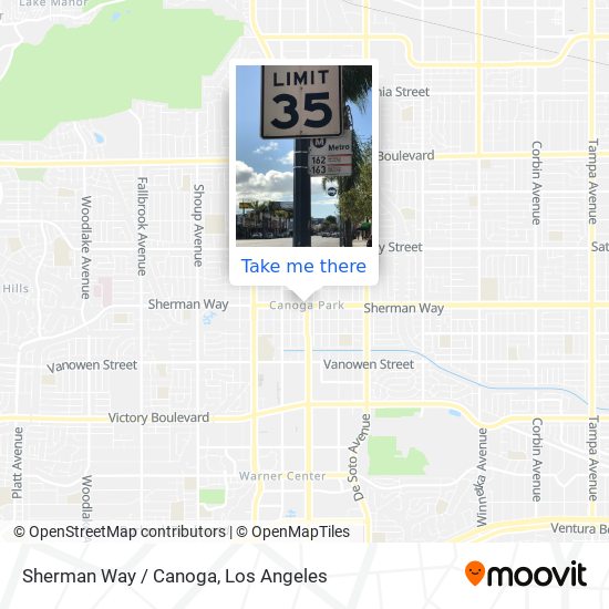 Sherman Way / Canoga map