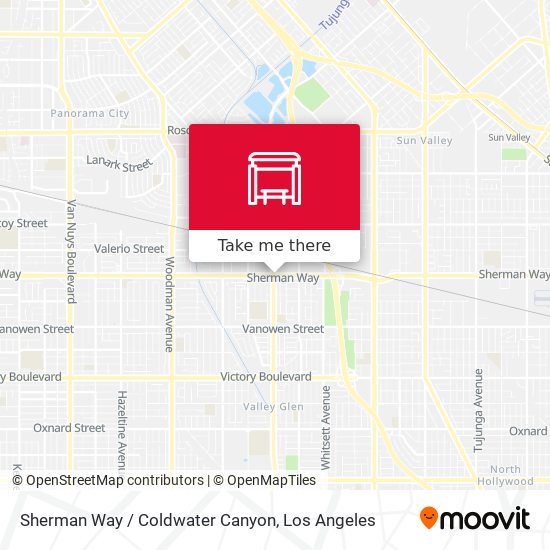 Sherman Way / Coldwater Canyon map