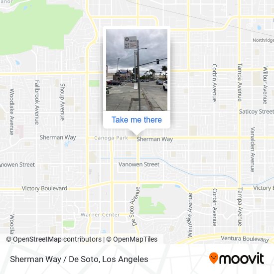 Mapa de Sherman Way / De Soto