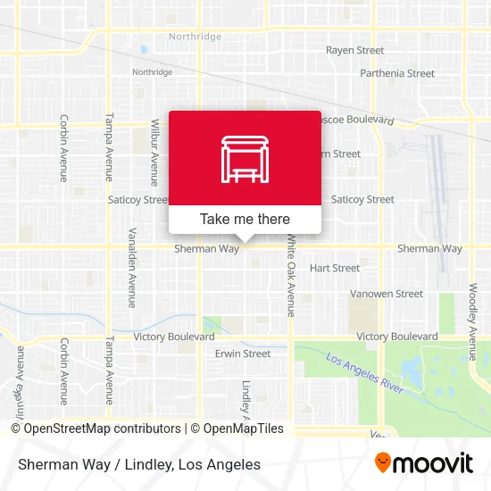 Sherman Way / Lindley map
