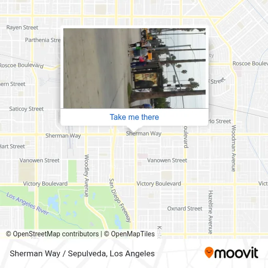 Sherman Way / Sepulveda map