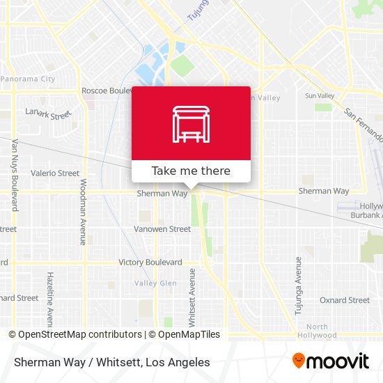 Sherman Way / Whitsett map