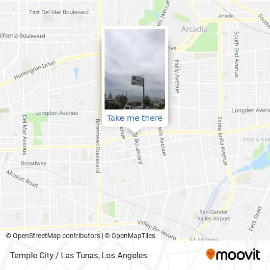 Mapa de Temple City / Las Tunas