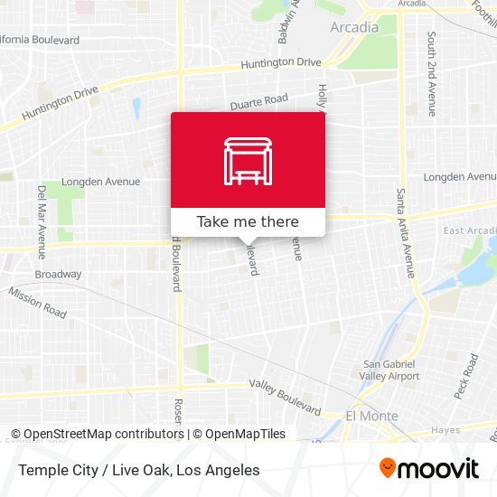Temple City / Live Oak map