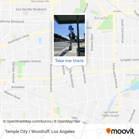 Temple City / Woodruff map