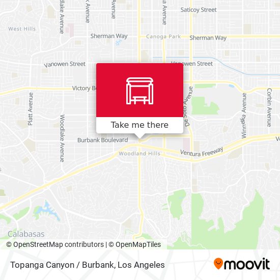 Topanga Canyon / Burbank map