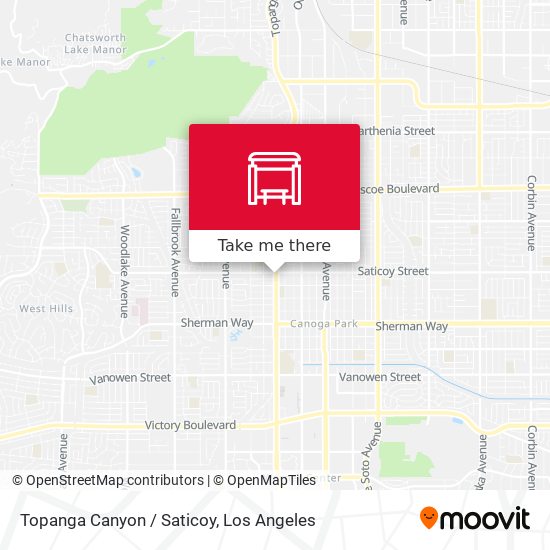 Topanga Canyon / Saticoy map