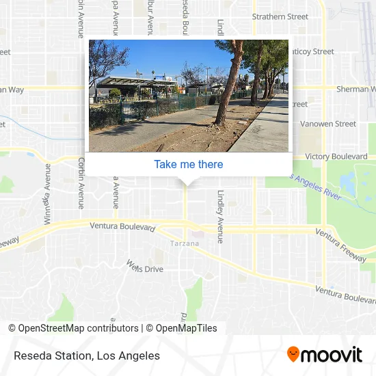 Reseda Station map