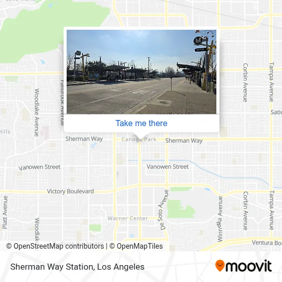 Sherman Way Station map