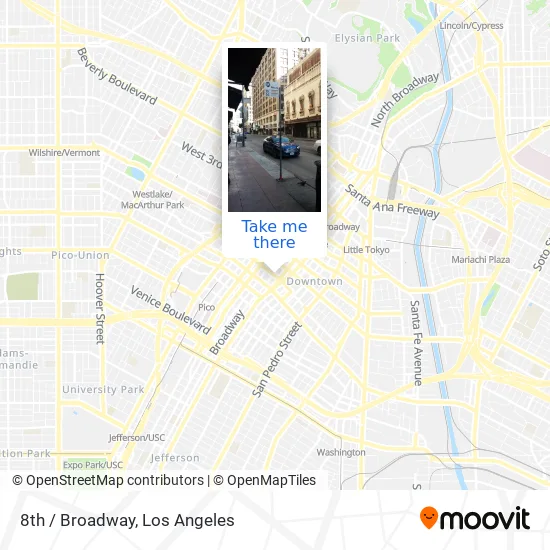8th / Broadway map