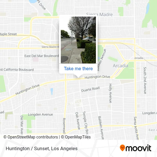 Huntington / Sunset map