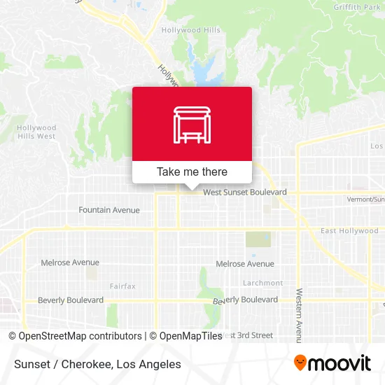Sunset / Cherokee map