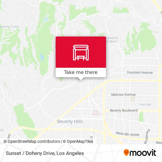 Sunset / Doheny Drive map