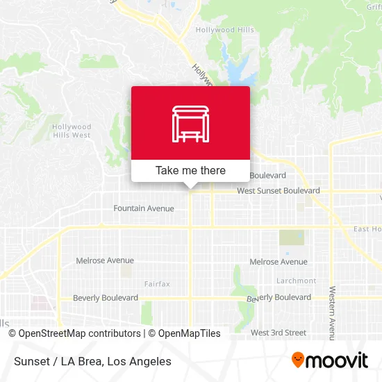 Sunset / LA Brea map