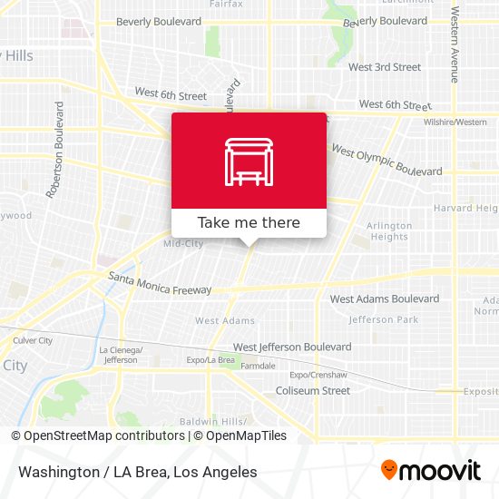 Washington / LA Brea map