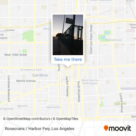 Rosecrans / Harbor Fwy map