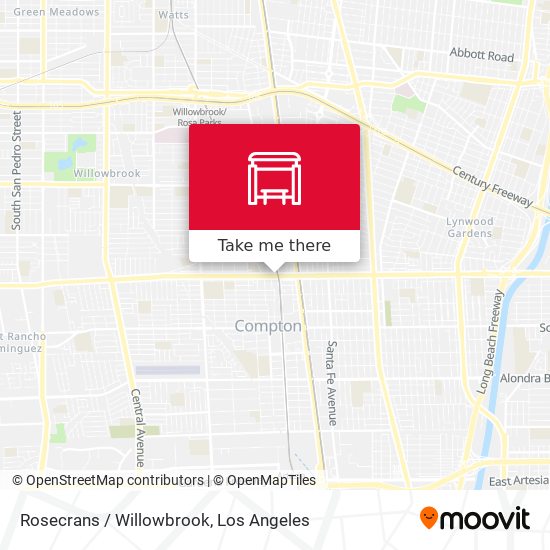 Rosecrans / Willowbrook map