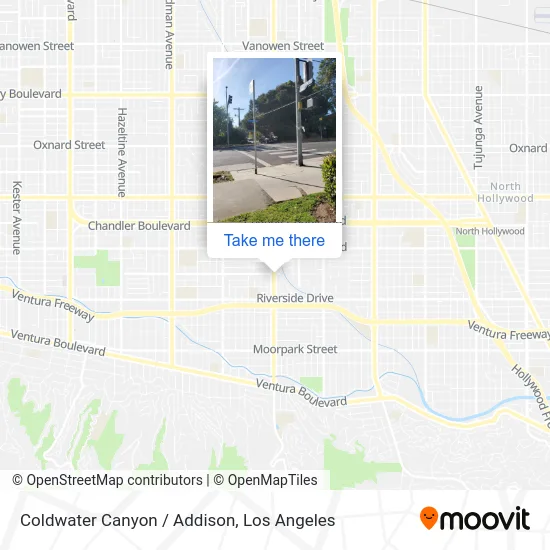 Coldwater Canyon / Addison map