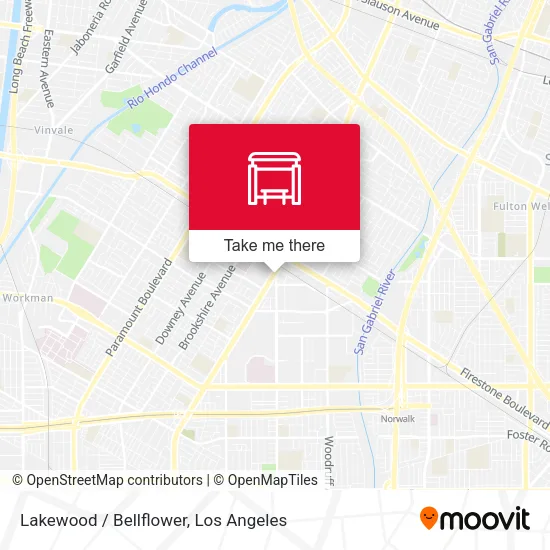 Lakewood / Bellflower map