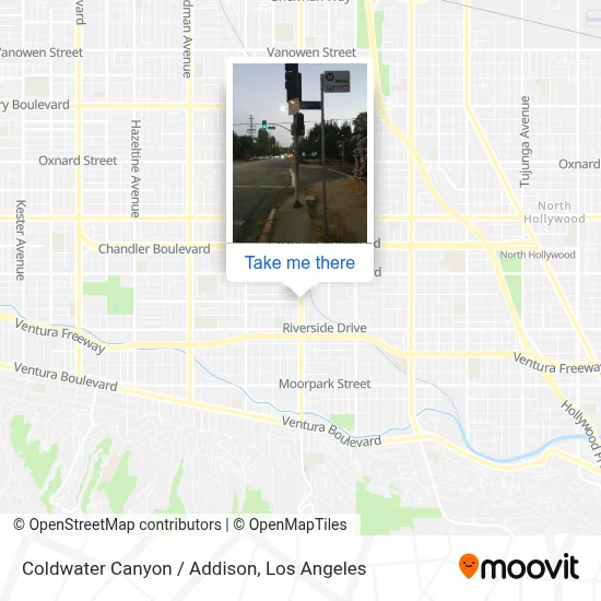 Coldwater Canyon / Addison map