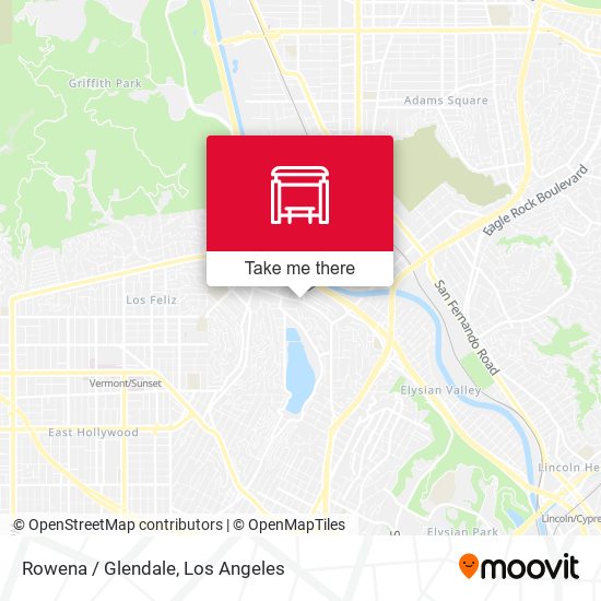 Rowena / Glendale map
