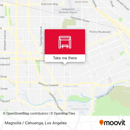 Magnolia / Cahuenga map