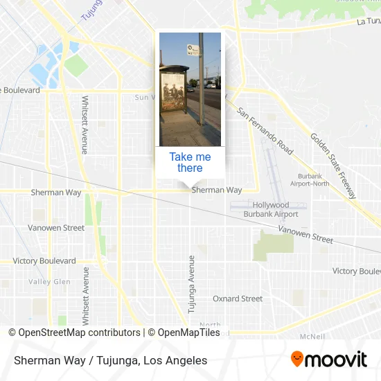 Sherman Way / Tujunga map