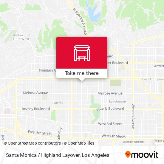 Santa Monica / Highland Layover map