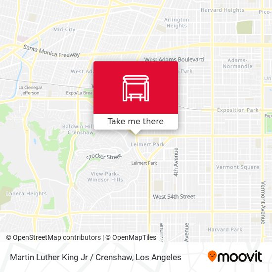 Mapa de Martin Luther King Jr / Crenshaw