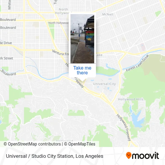 Universal / Studio City Station map