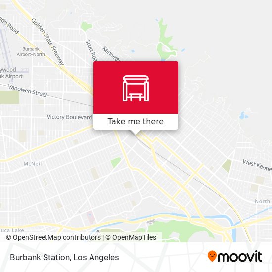 Burbank Station map