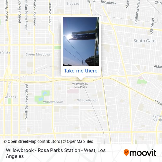 Willowbrook - Rosa Parks Station - West map
