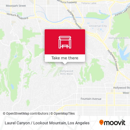 Laurel Canyon / Lookout Mountain map