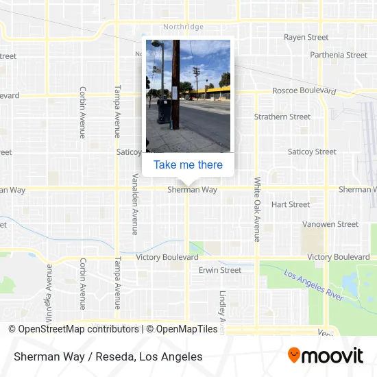 Sherman Way / Reseda map