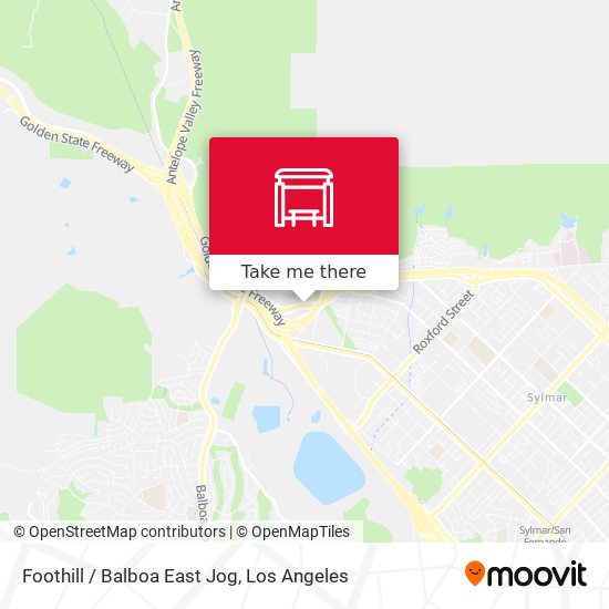 Foothill / Balboa East Jog map
