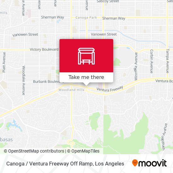 Canoga / Ventura Freeway Off Ramp map