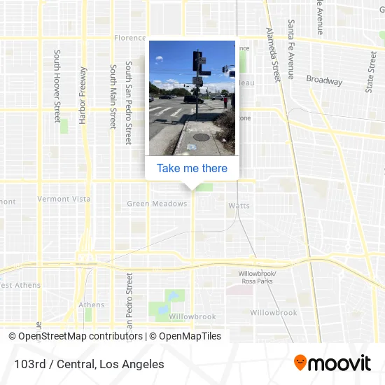103rd / Central map